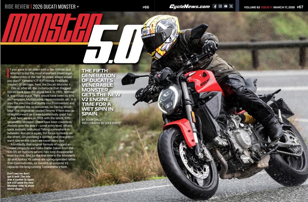 Cycle News Magazine 2026 Ducati Monster + review