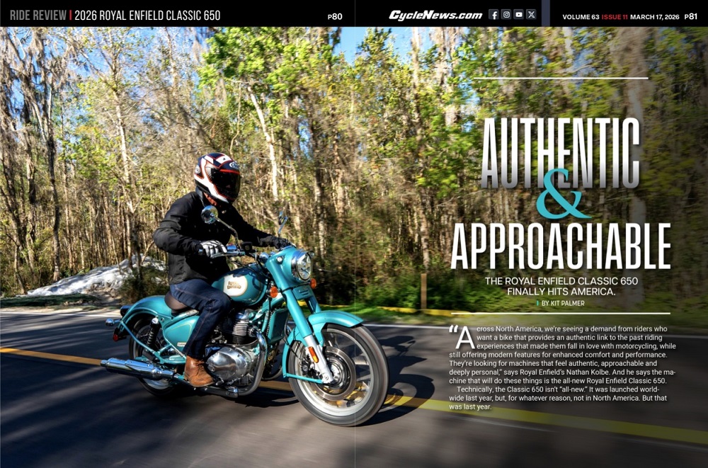 Cycle News Magazine 2026 Royal Enfield Classic 650 review