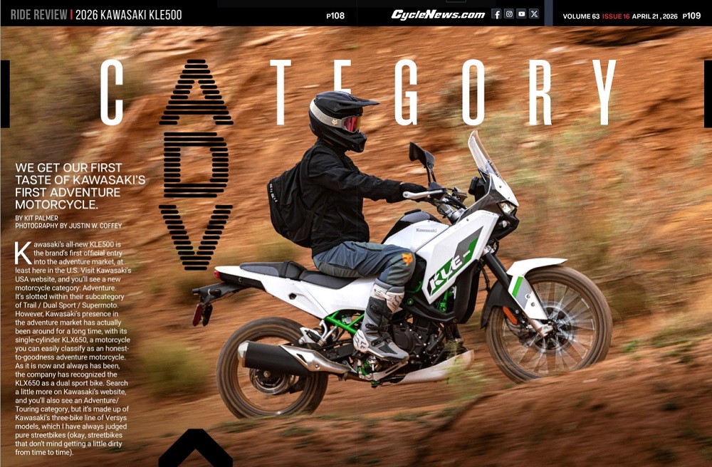 Cycle News 2026 Kawasaki KLE500 Review