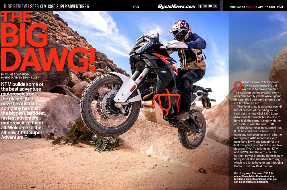 Cycle News Magazine 2026 KTM 1390 Super Adventure R review