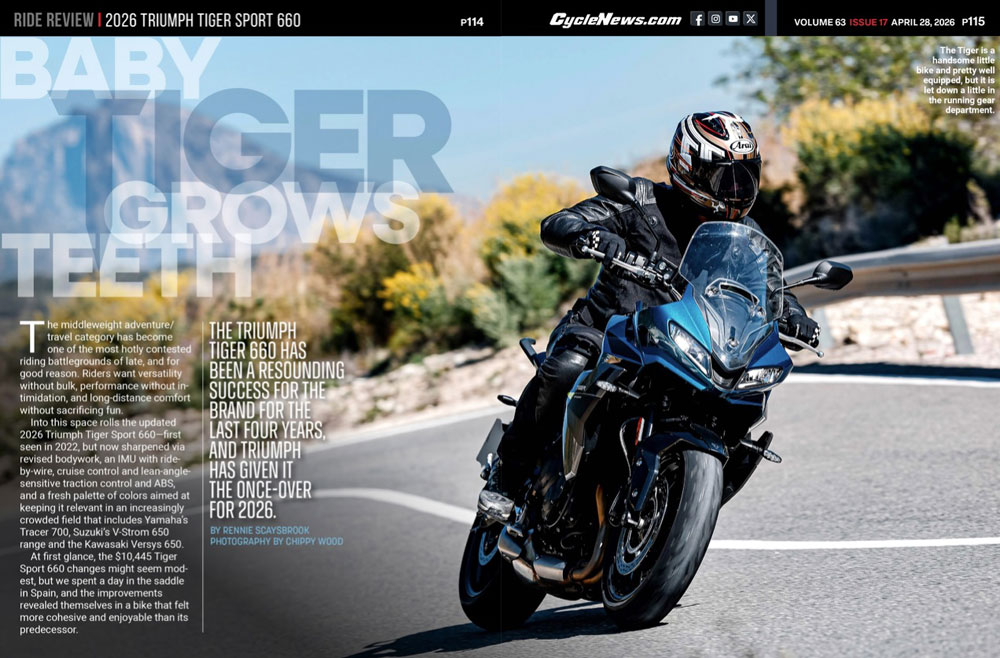 Cycle News Magazine 2026 Triumph Tiger Sport 660 Review