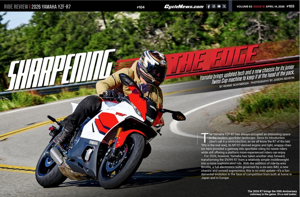 Cycle News Magazine 2026 Yamaha YZF-R7 Review