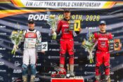 2026 FIM Flat Track Round 1 podium