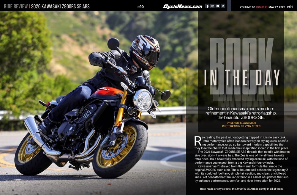 Cycle News Magazine 2026 Kawasaki Z900RS SE ABS Review Cycle News Magazine 2026 Kawasaki Z900RS SE ABS Review
