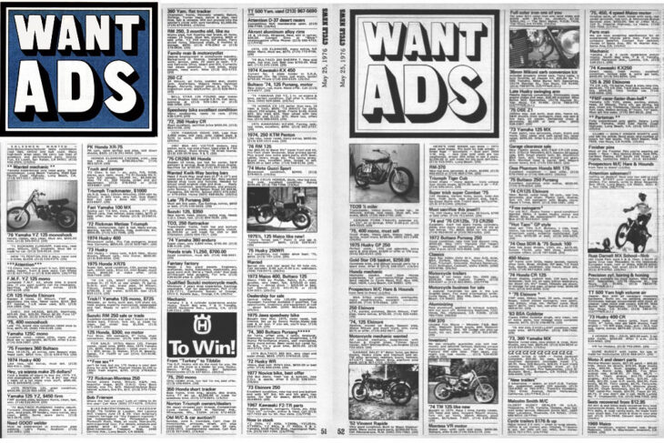 Archives Column Cycle News Want Ads 50 Years Ago