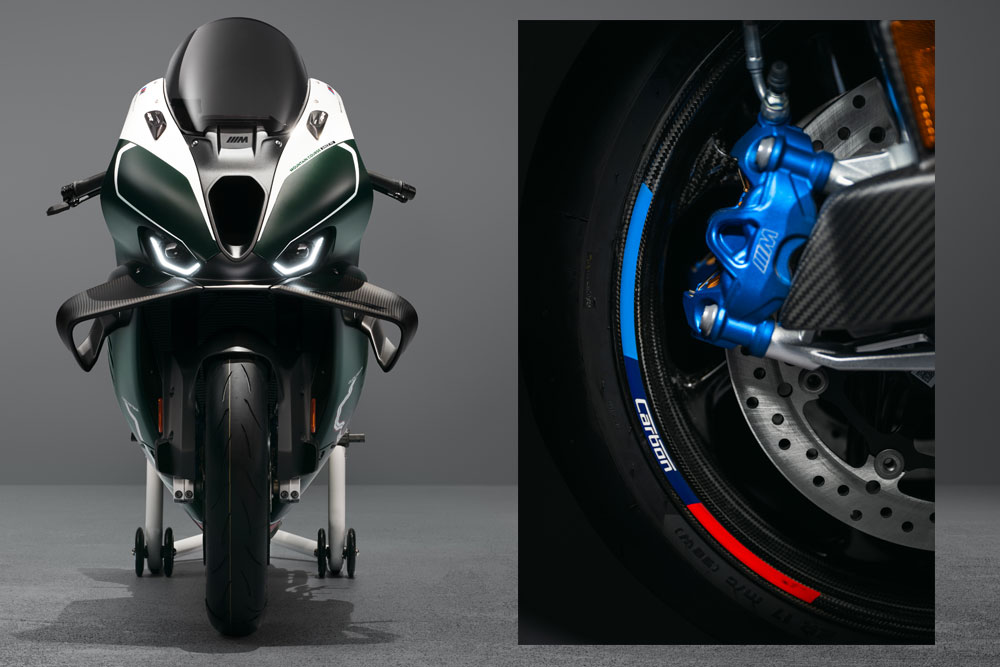 BMW Motorrad M 1000 RR Limited Edition Isle of Man TT front view and wheel