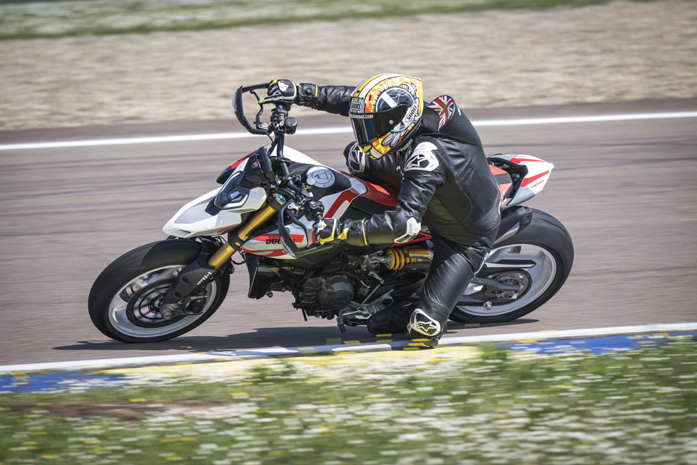 2026 Ducati Hypermotard V2 SP on racetrack