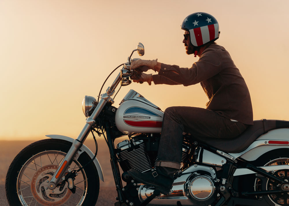 2026 Harley-Davidson Super Glide at sunset