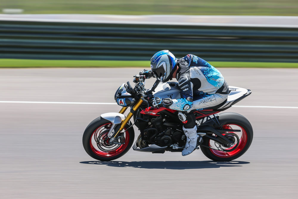 2026 Triumph Street Triple 765 RX riding position 2026 Triumph Street Triple 765 RX riding position