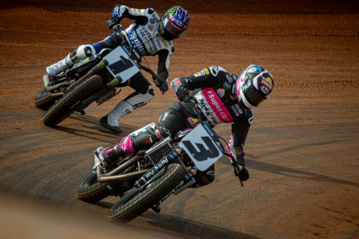 Bauman and Daniels at Nashville Short Track. Photo Scott Hunter for AMA Pro Racing