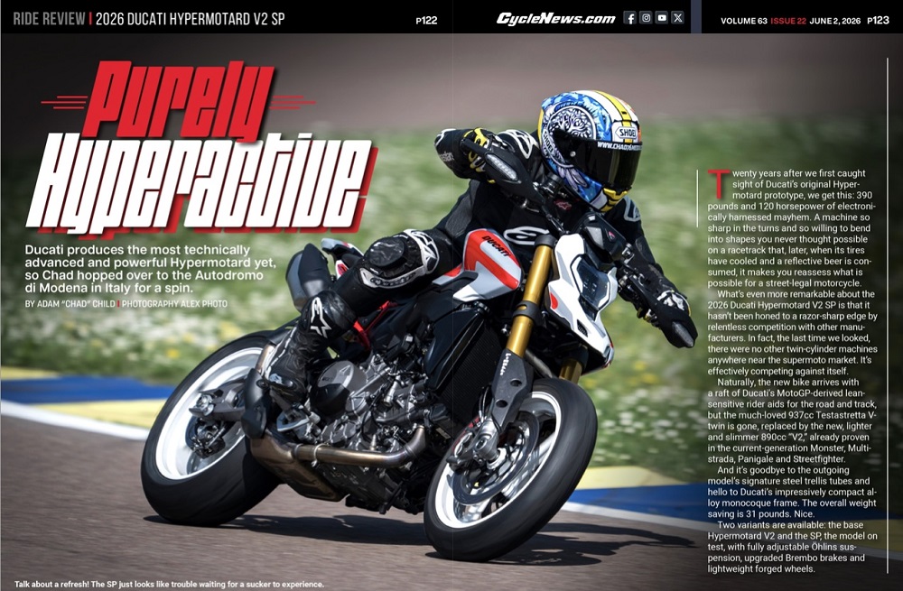 Cycle News 2026 Ducati Hypermotard V2 SP Review Cycle News 2026 Ducati Hypermotard V2 SP Review