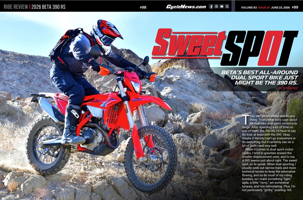 Cycle News Magazine 2026 Beta 390 RS Review