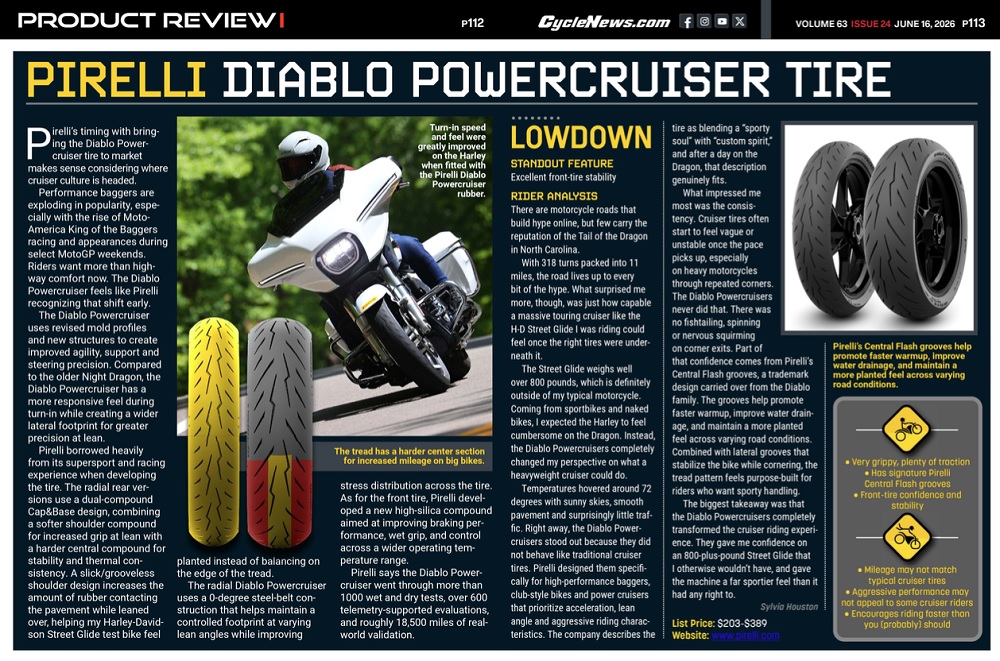 Cycle News Pirelli Diablo Powercruiser Tire review Cycle News Pirelli Diablo Powercruiser Tire review