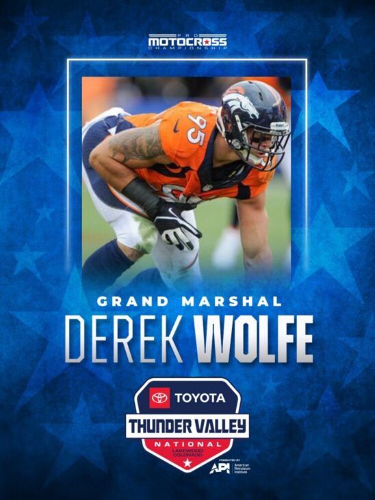 Derek Wolfe to Serve as Grand Marshal of Toyota Thunder Valley National