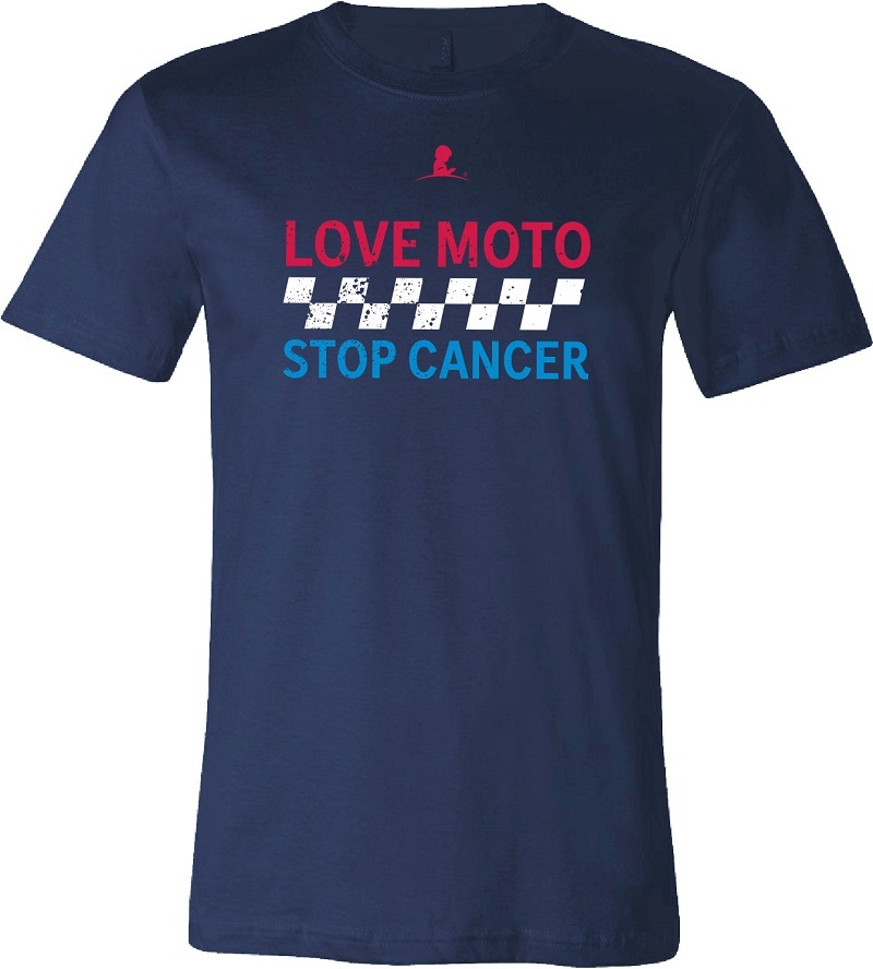 Love Moto Stop Cancer Tee