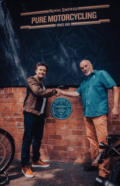 Royal Enfield’s 125th Year Commemorated With Unveiling of World of Origin Site Paque in Redditch