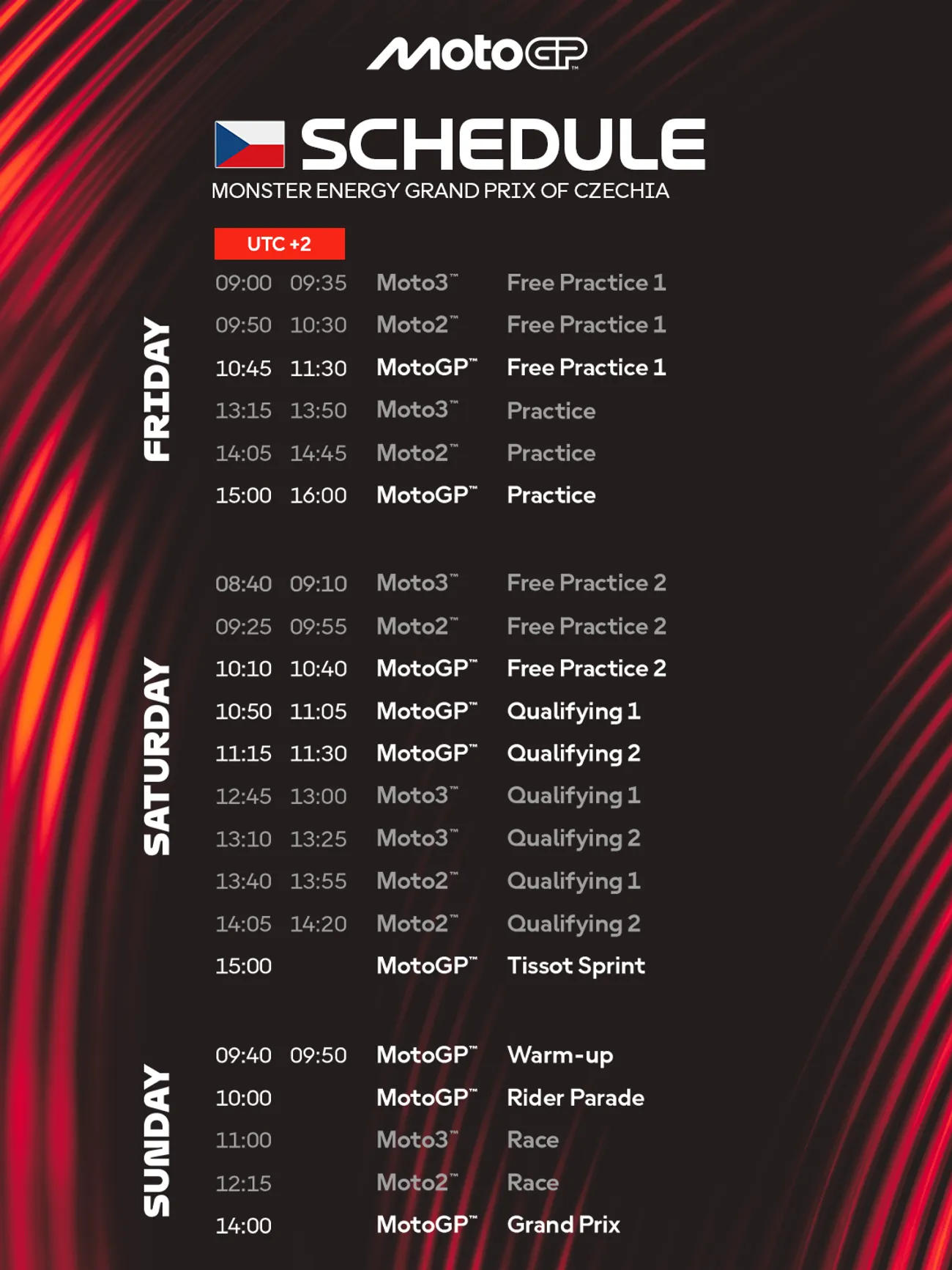 Time Schedule CzechGP