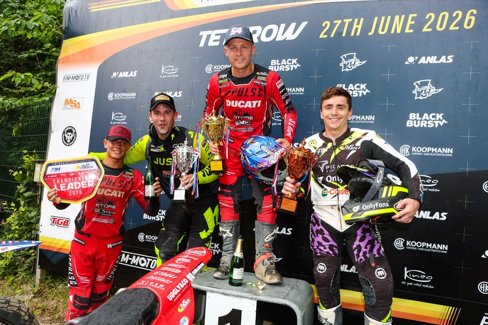 2026 FIM Flat Track Round 3 podium