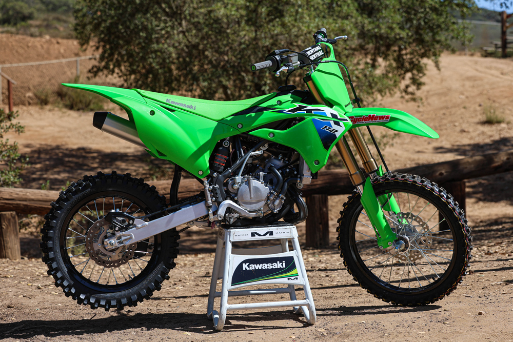 2026 Kawasaki KX112 right side 2026 Kawasaki KX112 right side