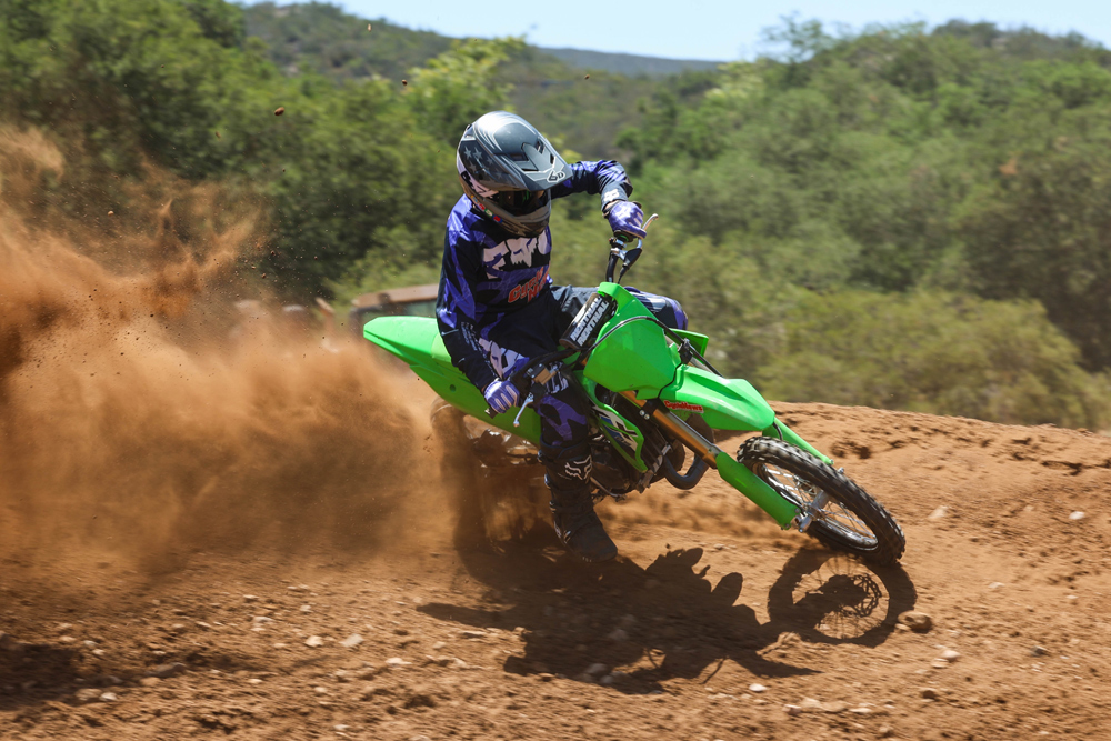 2026 Kawasaki KX85 action 2026 Kawasaki KX85 action