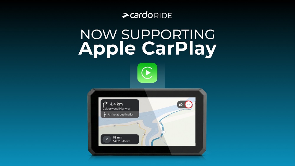 Cardo Ride App now supports Apple Car Play