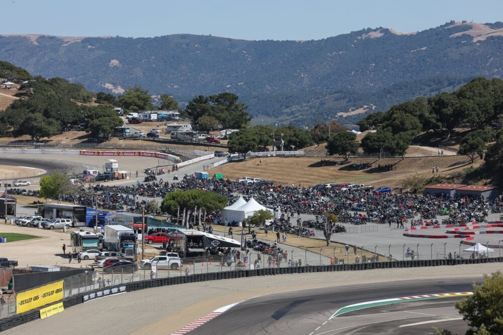 Free motorcycle parking MotoAmerica. Photo by Brian J. Nelson