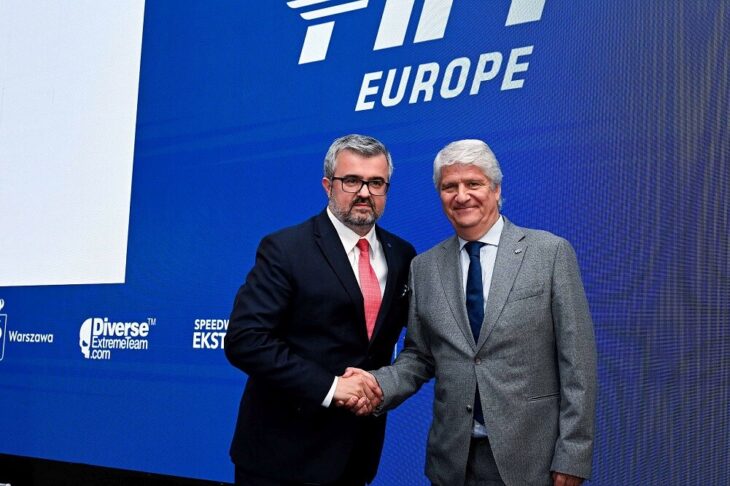 Michał Sikora (FIM Europe President) and Jorge Viegas (FIM President)