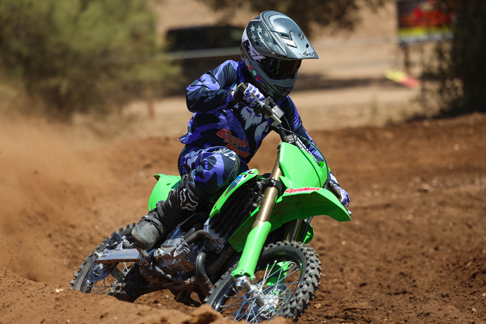 Myles Abbott riding 2026 Kawasaki KX85 Myles Abbott riding 2026 Kawasaki KX85