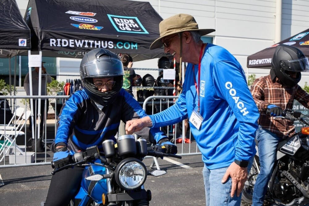 RevZilla booth basics of motorcycling MotoAmerica. Photo courtesy of RevZilla