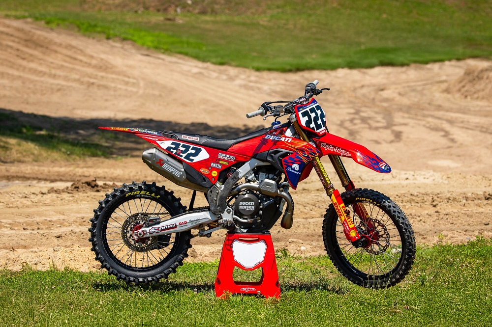 Special Troy Lee livery for Tony Cairoli's American Ducati Desmo450 MX