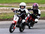 Stock 50 riders Crosby Byberg (#3) and Fatih Cabuloglu. Photo courtesy of MiniSBK