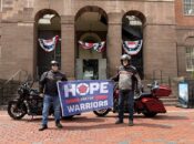 U.S. Air Force veteran Michael Nehlsen and Wayne Kohlbrecher at Old State House in Connecticut
