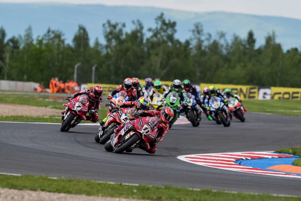 WorldSBK Czechia round 5 racing action