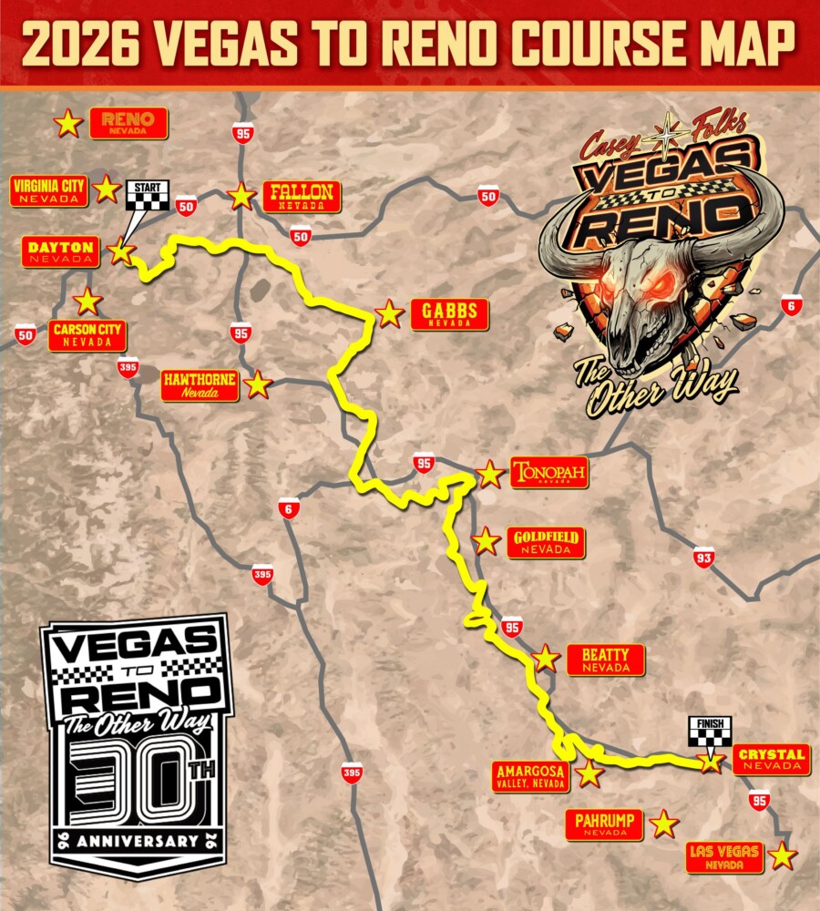 2026 Casey Folks Vegas to Reno – The Other Way route