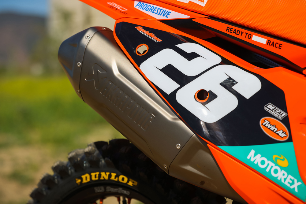 2026 KTM 250 SX-F Factory Edition Akrapovic exhaust 2026 KTM 250 SX-F Factory Edition Akrapovic exhaust