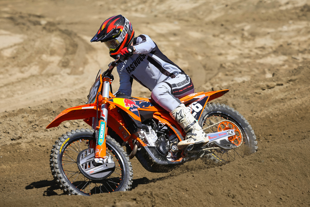 2026 KTM 250 SX-F Factory Edition action 2026 KTM 250 SX-F Factory Edition action