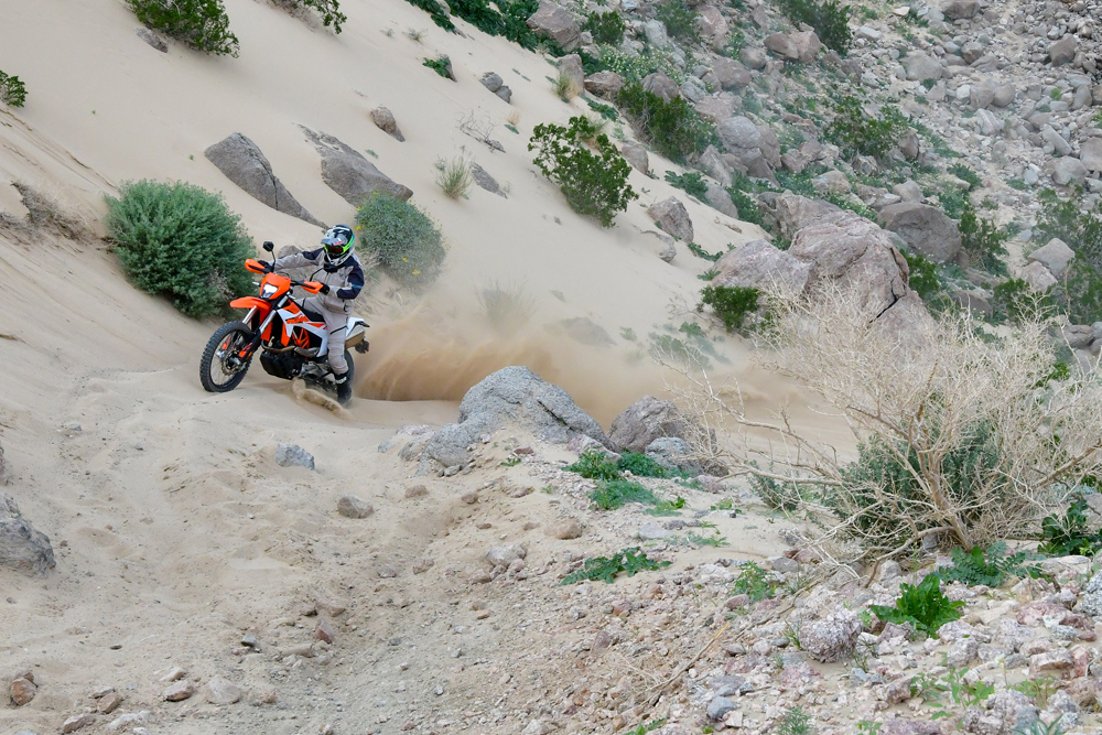 2026 KTM 690 Enduro R off-road riding 2026 KTM 690 Enduro R off-road riding