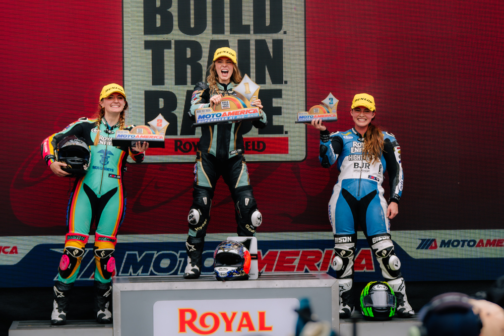 2026 Royal Enfield BTR Mid-Ohio podium