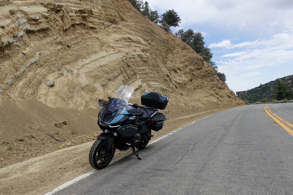 BMW R 1300 RT parked on Highway 33