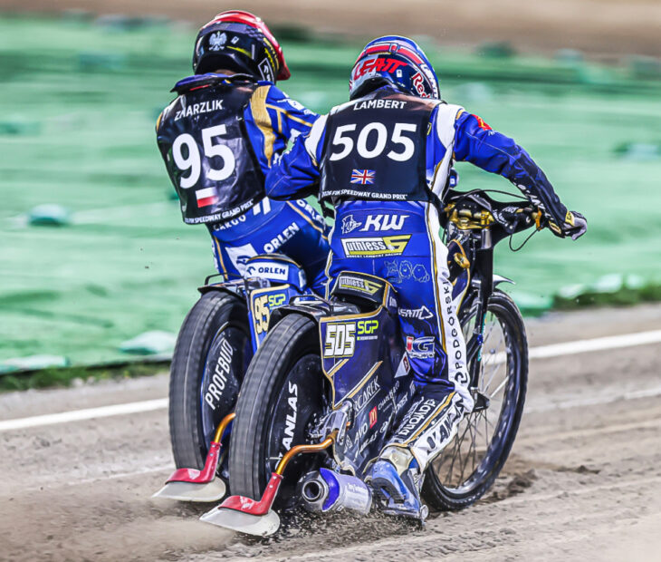 Bartosz Zmarzlik and Robert Lambert at SpeedwayGP of Latvia 2026.jpg