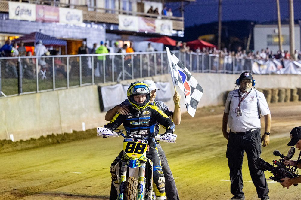 Chase Saathoff at Jackpine Gypsies Short Track. Photo Tim Lester for AMA Pro Racing