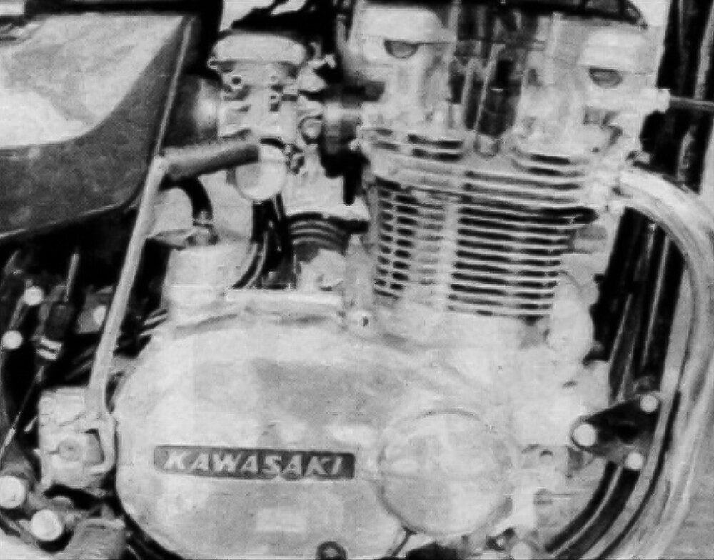 Cycle News Archives Column 1976 Kawasaki KZ750 engine