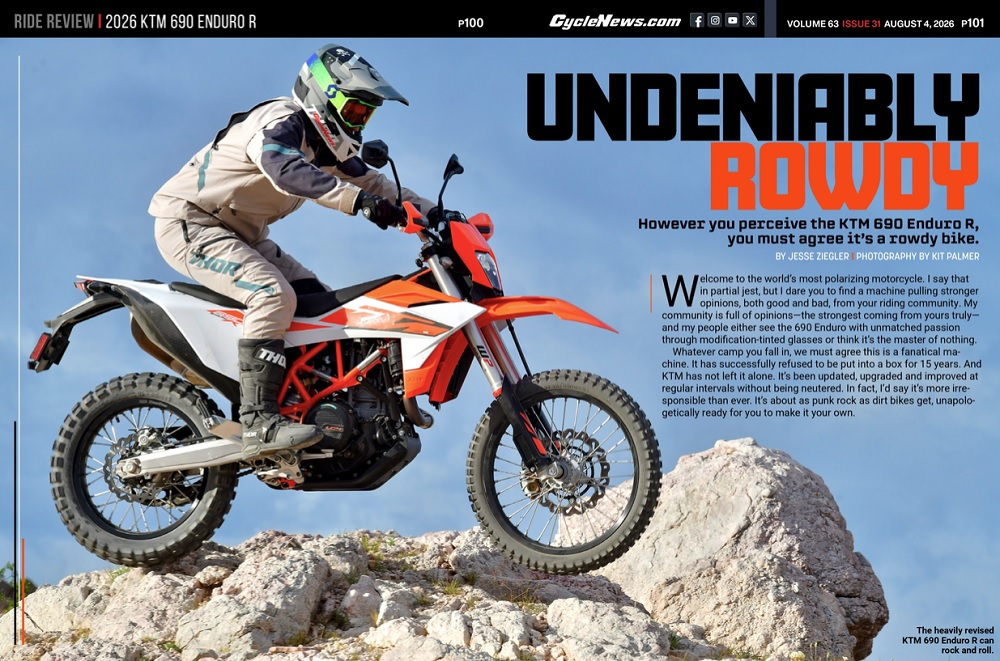 Cycle News Magazine 2026 KTM 690 Enduro R Review Cycle News Magazine 2026 KTM 690 Enduro R Review