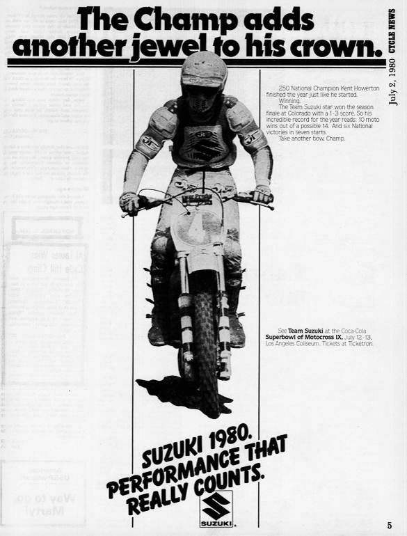 Kent Howerton 1980 250cc Colorado National MX