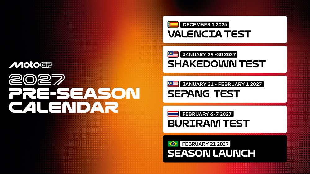 2027 MotoGP preseason dates