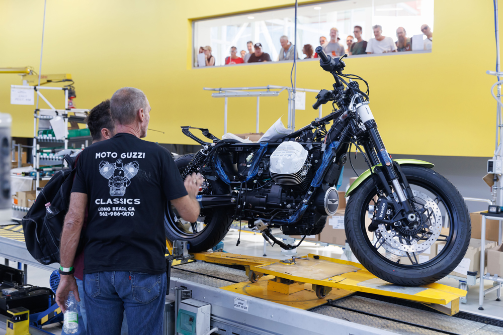 Assembly line at Moto Guzzi museum