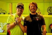 Nicolo Bulega (right) with VR46 Team Director Alessio "Uccio" Salucci (left).
