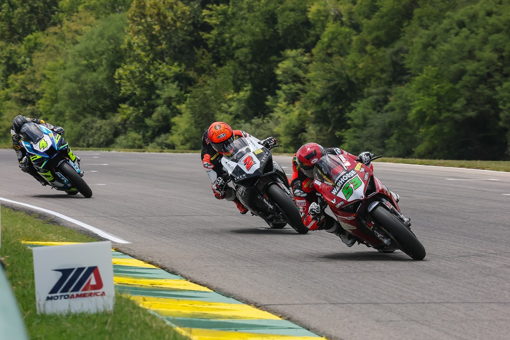 Darryn Binder (#53), Josh Herrin (#2) and Josh Hayes (#4) VIR