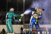 Leon Madsen (left) and Robert Lambert at SpeedwayGP of Denmark