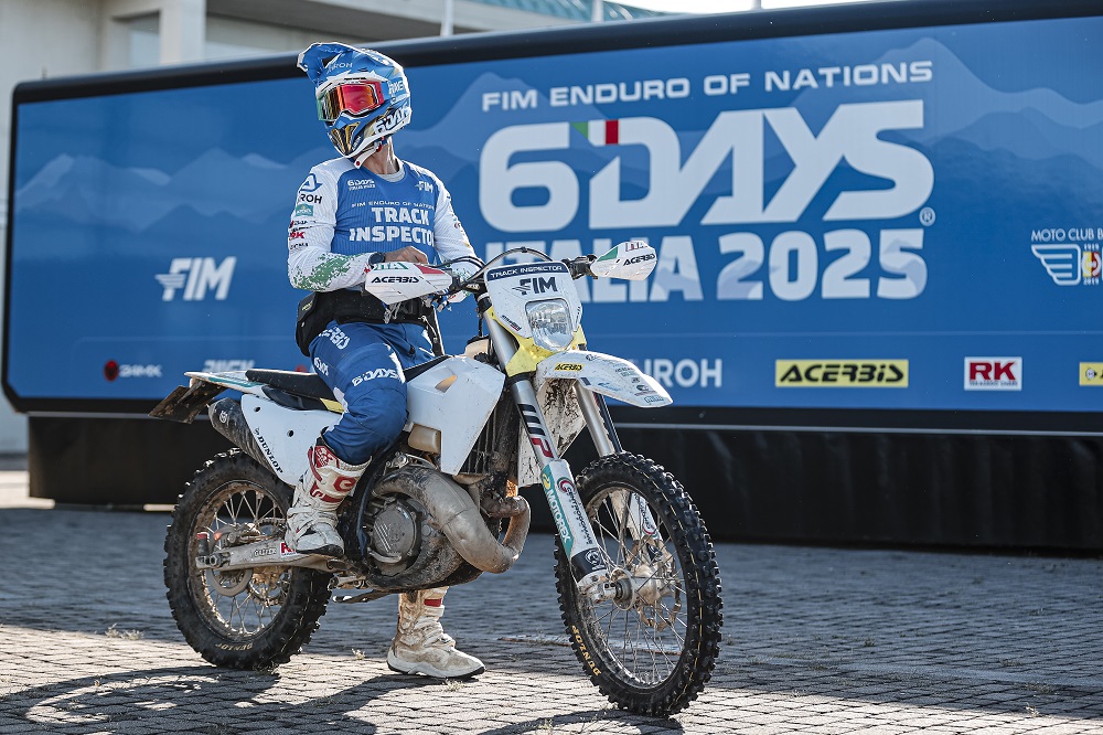 Maurizio Micheluz at 2025 FIM 6Days in Bergamo (Italy). photo by Future7Media